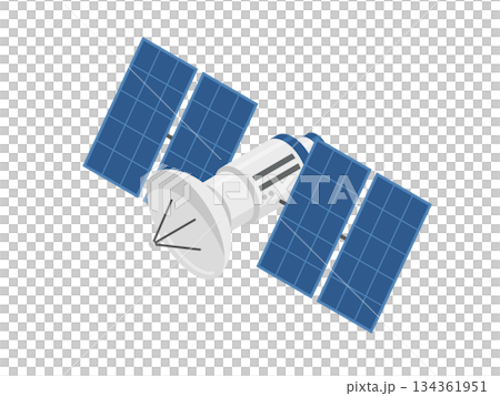人造衛星，平面插圖 134361951
