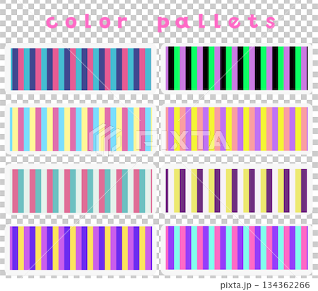 Eight color palettes (color schemes/sets) inspired by the Heisei Retro/Newtro era Eight color palettes (color schemes/sets) inspired by the Heisei Retro/Newtro era 134362266