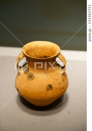 9535　紅陶双耳壺 134362551