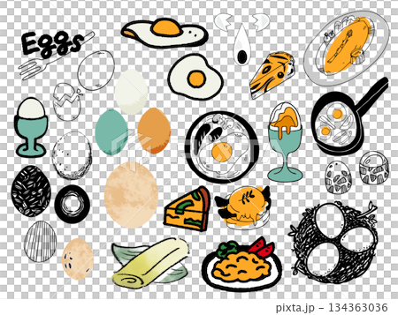 卵のイラストセット 134363036