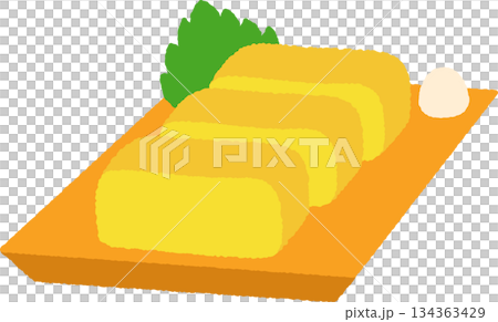 手繪食物圖示插圖:捲蛋 手繪食物圖示插圖:捲蛋 134363429