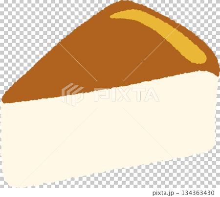 Hand-drawn food icon illustration: Cheesecake 134363430