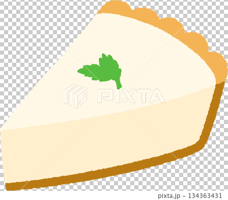 手繪食物圖示插圖：起司蛋糕 134363431