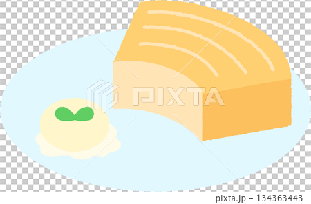 Hand-drawn food icon illustration: Baumkuchen 134363443