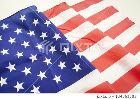 american wave flag isolated on white background, USA 134363583