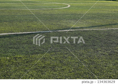 artificial green grass turf sport soccer field with black rubber granules infill artificial green grass turf sport soccer field with black rubber granules infill 134363629