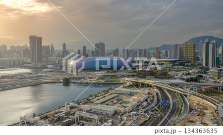 Dec 14 2025 Hong Kong Trunk Road T2 Highway Infrastructure Construction View 134363635