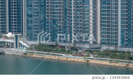 Dec 14 2025 Kai Tak Waterfront Promenade View in Kowloon Hong Kong Dec 14 2025 Kai Tak Waterfront Promenade View in Kowloon Hong Kong 134363668