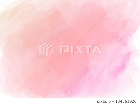水彩画の抽象的な背景ピンク 水彩画の抽象的な背景ピンク 134363926