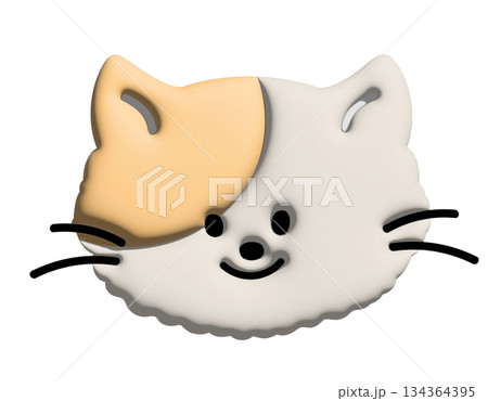 Inflated cat face in 3D for model, merchandise, decoration, kitten cartoon, characters, comic, pet shop, vet, adopt and rescue animal, foster home, shelter, house, home, playtime, sticker, patch, pin Inflated cat face in 3D for model, merchandise, decoration, kitten cartoon, characters, comic, pet shop, vet, adopt and rescue animal, foster home, shelter, house, home, playtime, sticker, patch, pin 134364395
