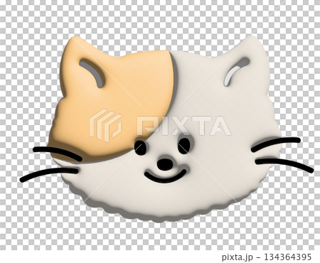Inflated cat face in 3D for model, merchandise, decoration, kitten cartoon, characters, comic, pet shop, vet, adopt and rescue animal, foster home, shelter, house, home, playtime, sticker, patch, pin Inflated cat face in 3D for model, merchandise, decoration, kitten cartoon, characters, comic, pet shop, vet, adopt and rescue animal, foster home, shelter, house, home, playtime, sticker, patch, pin 134364395