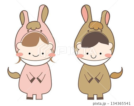 馬の着ぐるみ 子供 お辞儀 馬の着ぐるみ 子供 お辞儀 134365541