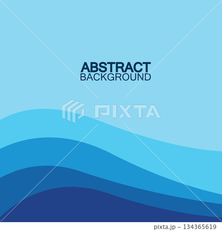 Blue wave vector abstract background flat design stock illustration Blue wave vector abstract background flat design stock illustration 134365619
