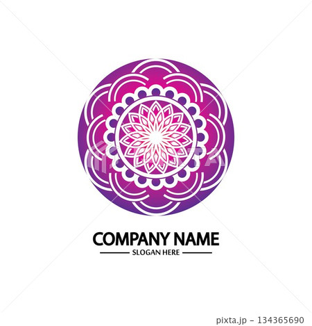 Flower logo. The circular logo. Logo of the flower. Stylized flower. Petals. Simple logo. The brand name emblem logo. Mandala. Logo boutique. Logotype for beauty. Logo for flower shop. Flower logo. The circular logo. Logo of the flower. Stylized flower. Petals. Simple logo. The brand name emblem logo. Mandala. Logo boutique. Logotype for beauty. Logo for flower shop. 134365690