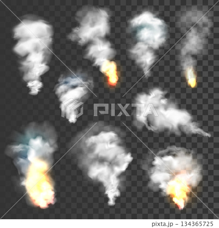 Smoke and fire set Smoke and fire set 134365725