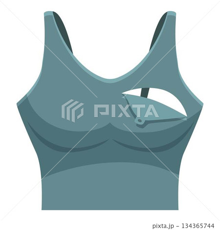 Nursing bra showing breast pocket for milk storage 134365744