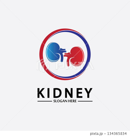 Health and Care Kidney Logo Design Concept. Urology Logo Vector Template Health and Care Kidney Logo Design Concept. Urology Logo Vector Template 134365834