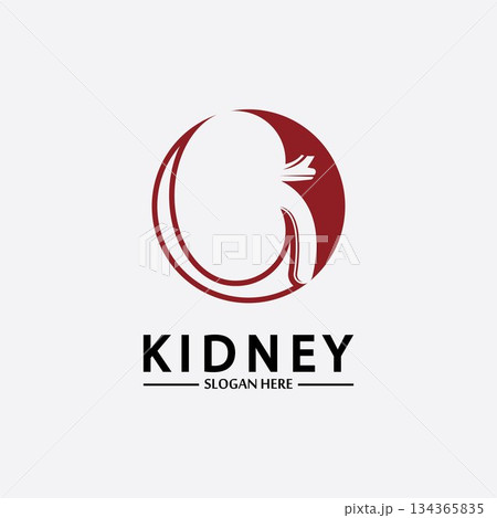 Health and Care Kidney Logo Design Concept. Urology Logo Vector Template Health and Care Kidney Logo Design Concept. Urology Logo Vector Template 134365835