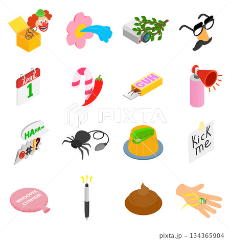 Joke icons set Joke icons set 134365904