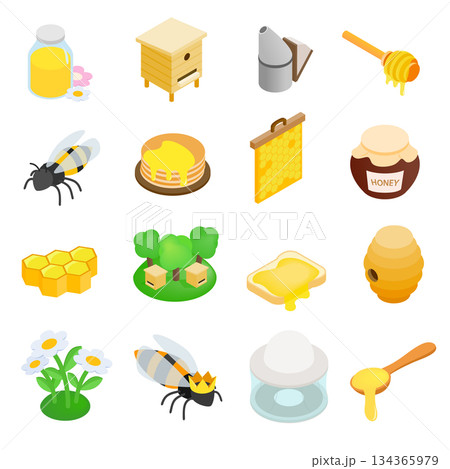 Apiary isometric 3d icon 134365979