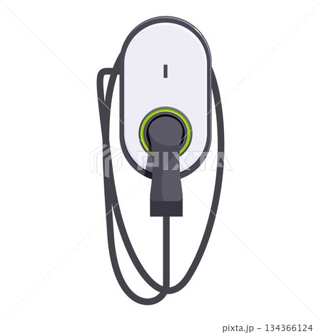 Electric vehicle charging station providing sustainable energy for modern transportation 134366124