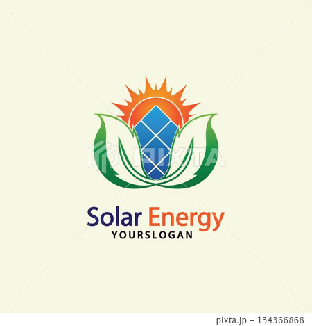 Sun solar energy logo design template. solar tech logo designsv Sun solar energy logo design template. solar tech logo designsv 134366868