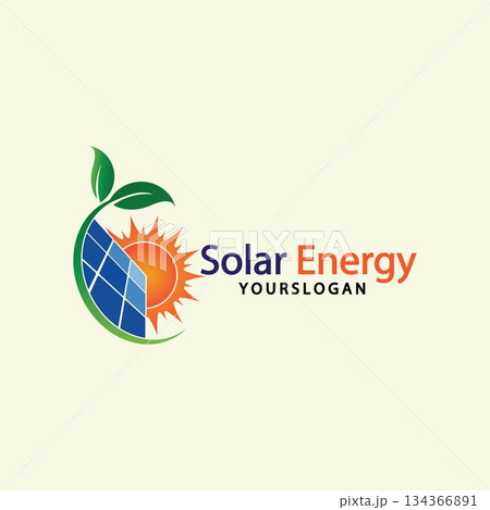 Sun solar energy logo design template. solar tech logo designsv Sun solar energy logo design template. solar tech logo designsv 134366891