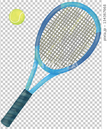 網球拍和球圖 134367668