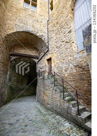 Castle of Sedan, Sedan, Rethel, Ardennes, Grand-Est, France, August, 28th, 2025, Narrow stone 134368202