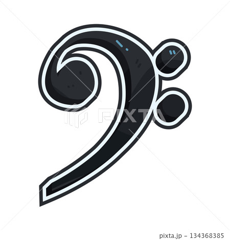 illustration of Bass Clef 134368385