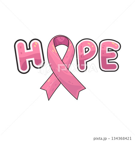 illustration of Hope Ribbonのイラスト素材 [134368421] - PIXTA