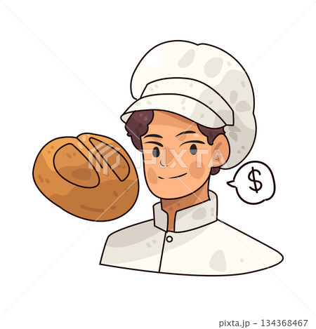 illustration of Baker illustration of Baker 134368467