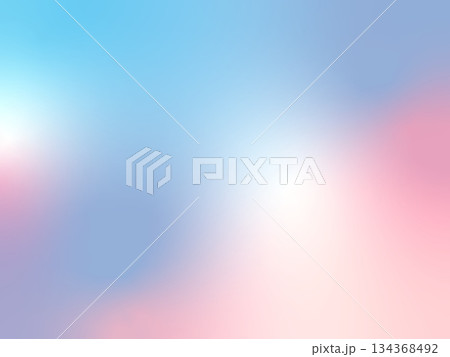 淡い色のグラデーション背景 134368492