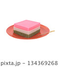 桃の節句のひな祭りの和菓子の菱餅 134369268
