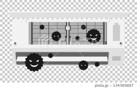 カビがついたエアコン カビがついたエアコン 134369887