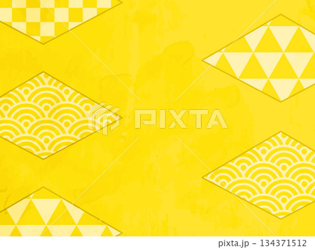 和風和柄年賀状 134371512