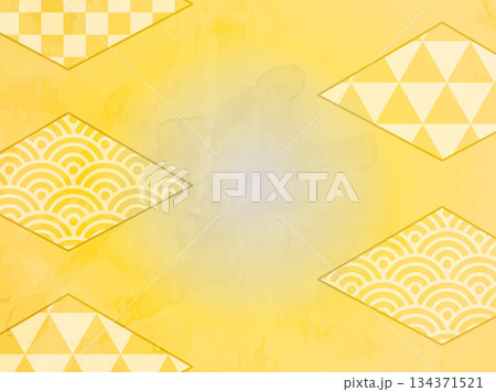 和風和柄年賀状 134371521