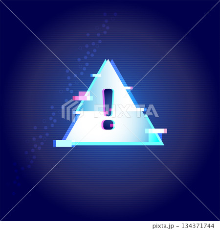 Alert Warning Glitch Technology Background Design Alert Warning Glitch Technology Background Design 134371744