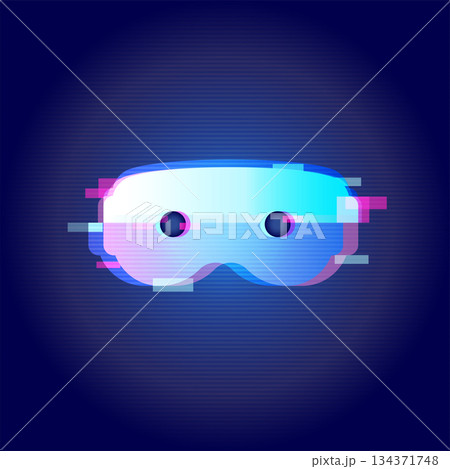 VR Virtual Reality Glitch Technology Background VR Virtual Reality Glitch Technology Background 134371748