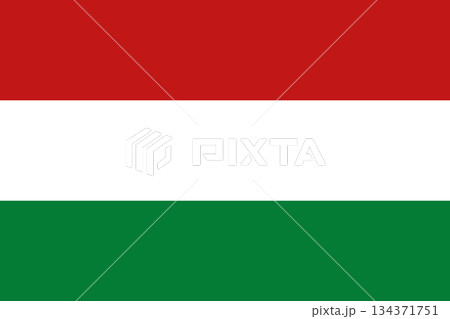 The national flag of Hungary. Hungary flag icon vector. An illustration of the Hungary flag. 134371751