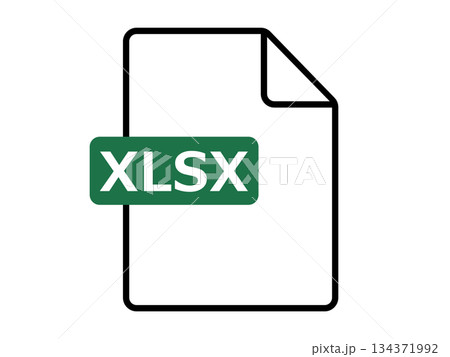 エクセルのファイルのアイコン（xlsx） 134371992