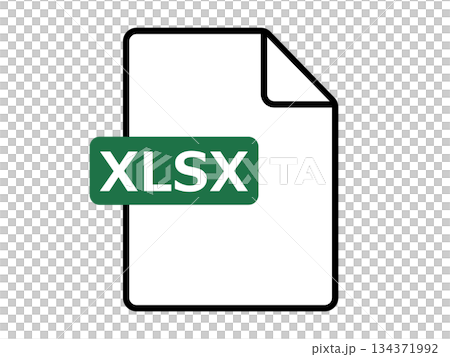 エクセルのファイルのアイコン（xlsx） 134371992