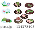和菓子のイラストセット 134372408