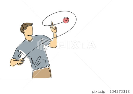 A single line drawing of a young man executing a looping yo-yo trick, reflecting skill, balance, and energy, celebrating toy culture on National Yo Yo Day with a stylish art concept. A single line drawing of a young man executing a looping yo-yo trick, reflecting skill, balance, and energy, celebrating toy culture on National Yo Yo Day with a stylish art concept. 134373318