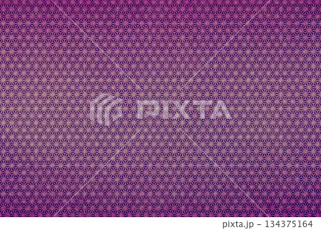紫色の布生地に白色の麻の葉模様のグラデーションがある背景画像3 134375164