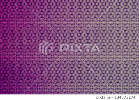 紫色の布生地に白色の麻の葉模様のグラデーションがある背景画像13 134375174