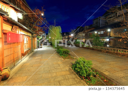 【京都府】祇園白川の夜景 134375645