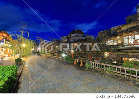 【京都府】祇園白川の夜景 134375646