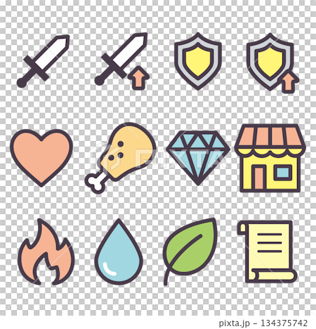 Game icon set Game icon set 134375742