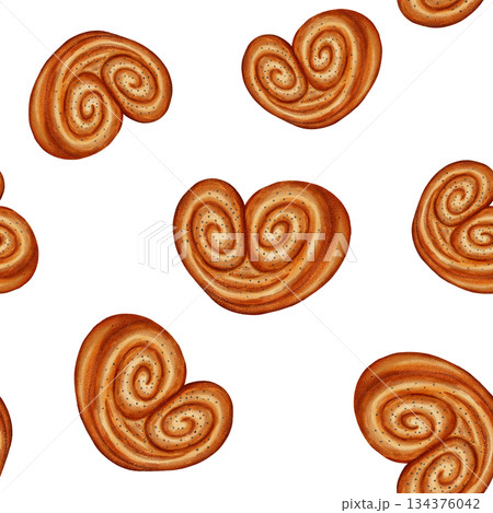 Watercolor seamless pattern with a variety of baked goods. Perfect for bakeries, coffee shops, packaging, branding, menu and design, cookbooks, and recipes. Hand-drawn bakery background. Watercolor seamless pattern with a variety of baked goods. Perfect for bakeries, coffee shops, packaging, branding, menu and design, cookbooks, and recipes. Hand-drawn bakery background. 134376042